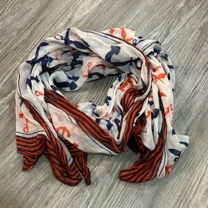 Nautical Anchor Print Scarf